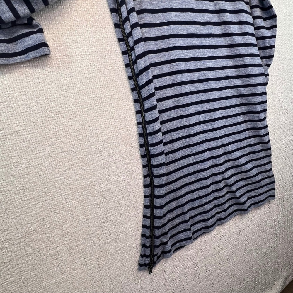J. Crew Striped T‎ Shirt Dress Womens Medium Blue Gray Casual Knee Length - Picture 8 of 12
